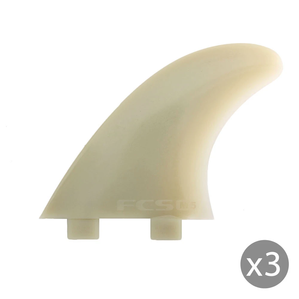 AILERONS SURF FCS M-5 NATURAL GLASS FLEX MEDIUM SET DE 3