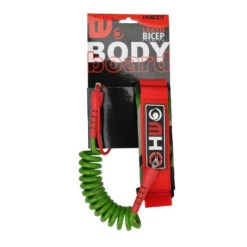 LEASH BODYBOARD HOWZIT VERT/ROUGE -Surf sans titre 65 21 01 2020 12 06 52